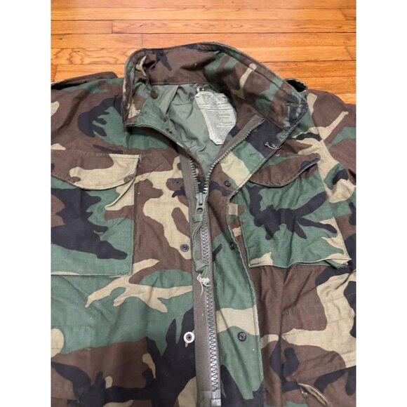 USGI Army Cold Weather Field Coat Woodland Camo Jacket US Military Medium Reg - Picture 6 of 8